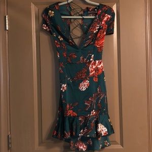 Emerald Green Frill Dress